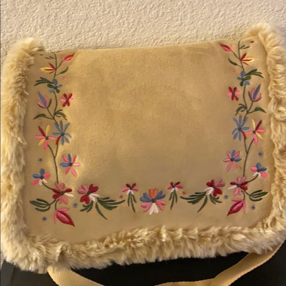 Old Navy crossbody suede flap top purse